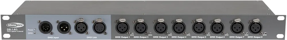 Prix Cassé SHOWTEC DB-1-8 Amplificateur DMX 8 canaux, connecteur XLR 3 broches