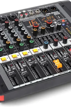 Power Dynamics PDM-M404A Mélangeur musical à 4 canaux avec amplificateur Top Vente