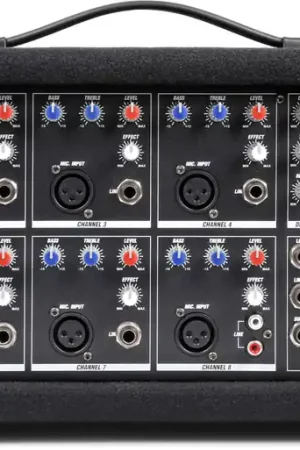 Power Dynamics PDM-C805A Mélangeur à 8 canaux avec amplificateur Populaire