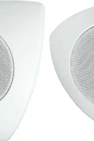 Acheter Direct MONACOR MKS-48/WS Paire d'enceintes pour montage en angle, sur mur ou plafond, 15 W, 8 O