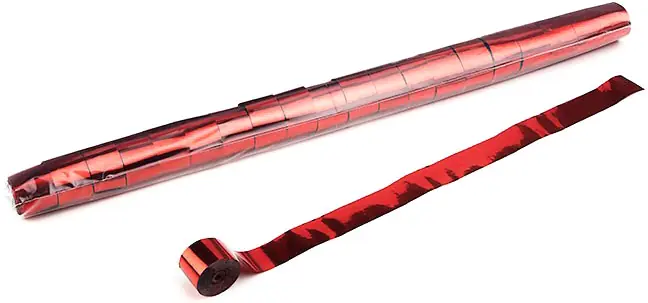 Magic FX Metallic Stadium Streamers 20m x 2.5cm - Rouge Satisfait Ou Remboursé