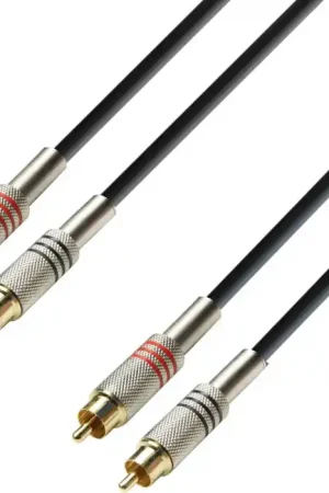 Bon Plan Adam Hall Cables 3 STAR TCC 0100 - Câble Audio 2 x RCA mâle vers 2 x RCA mâle 1 m