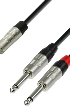 Réduction Adam Hall Cables 4 STAR YWPP 0600 - Câble Audio REAN Mini-Jack 3,5 mm stéréo vers 2 x Jack 6,35