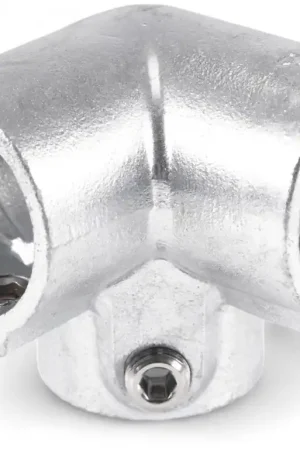 Raccord de tube Riggatec, pièce d'angle à trois voies pour tube de 48,3 mm, en argent Promotion Saisonnière