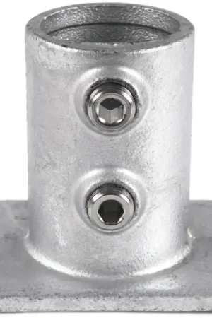 Offre Exclusive Plaque de pied pour connecteur de tube Riggatec ovale pour tube de 48,3 mm en argent