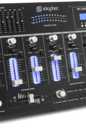 Skytec STM-3007 Console de mixage 6 canaux SD/USB/MP3/LED/BT 19 pouces -B-Stock- Expédition Rapide