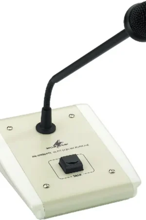 Commander Maintenant MONACOR PA-5000PTT Microphone de table Public Adress PTT -B-Stock-