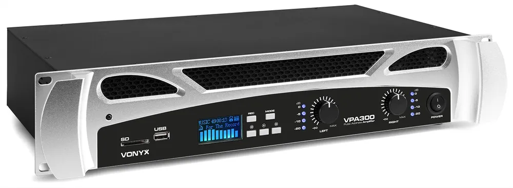 Prix Cassé Vonyx VPA300 Amplificateur de sonorisation 2x 150W Lecteur multimédia avec BT