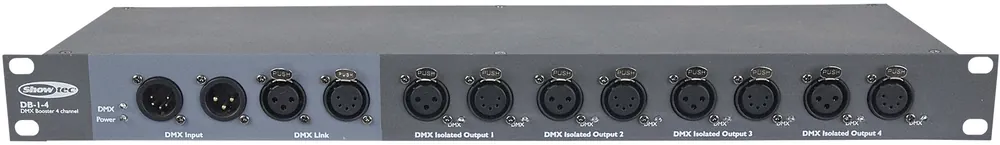 Meilleur Prix SHOWTEC DB-1-4 Amplificateur DMX 4 canaux, connecteurs XLR 3 broches et 5 broches