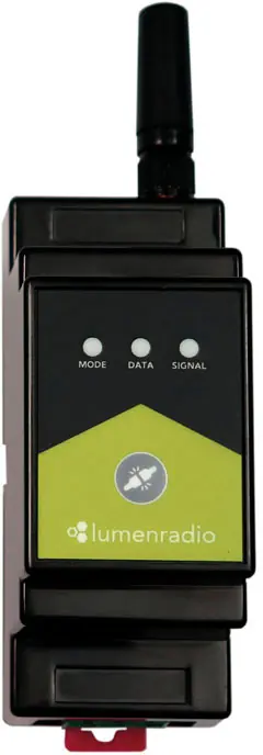 Récepteur LUMENRADIO Galileo RX Single Universe DIN rail W-DMX avec Bluetooth Réduction