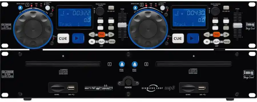 Réduction IMG STAGELINE CD-230USB Lecteur CD DJ double et MP3