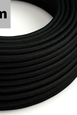 Expédition Rapide ISOLED Câble enduit de tissu, noir, 3x0.75mm² AWG18, marchandise au mètre