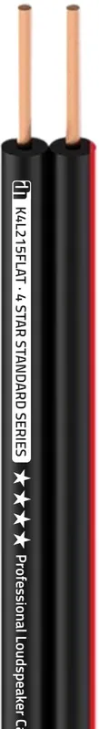 Adam Hall Cables 4 STAR L 215 FLAT - Câble de haut-parleur 2 x 1,5 mm² Flat Authentique