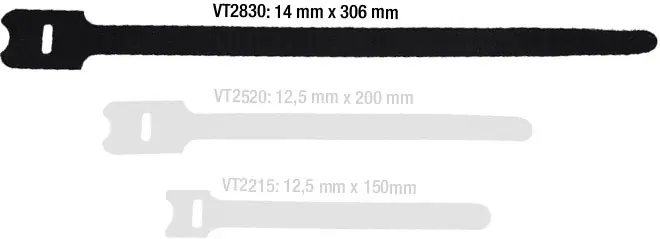 Adam Hall Accessories VT 2830 - Serre-Câble Velcro 306 x 28 mm noir Remise