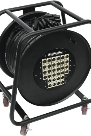 Acheter Direct OMNITRONIC Boîtier de scène multiconducteur 24/8 Bobine de 30m de câble