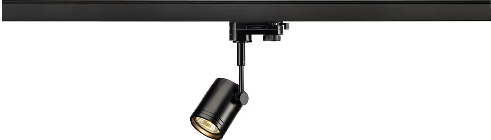 Acheter Direct SLV BIMA, spot pour rail 3 allumages, intérieur, simple, noir mat, GU10/QPAR51, 50W max
