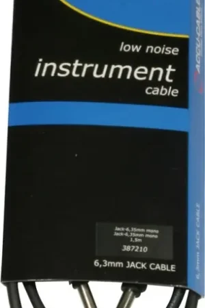 AC-J6M/1,5 Jack cable 6,3mm mono 1,5m Paiement Sécurisé