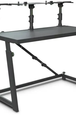 Gravity FDJT 01 - Table pour DJ universelle avec support pour enceintes et ordinateur portable Offre Exclusive