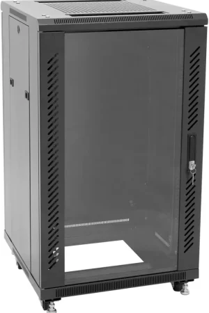 Armoire en acier ROADINGER SSC-16 avec porte vitrée 16U Seulement Aujourd’hui