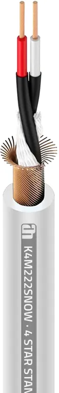 Adam Hall Cables 4 STAR M 222 SNOW - Câble de micro 2 x 0,22 mm² Retour Gratuit