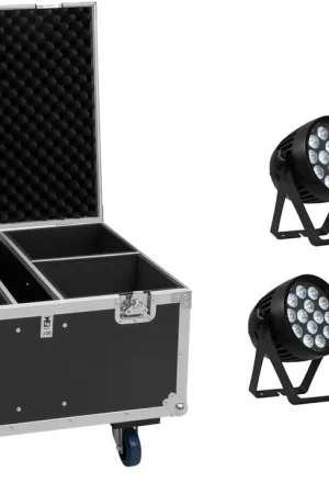 Acheter Direct EUROLITE Set 4x AKKU IP PAR 14 HCL QuickDMX + Flightcase