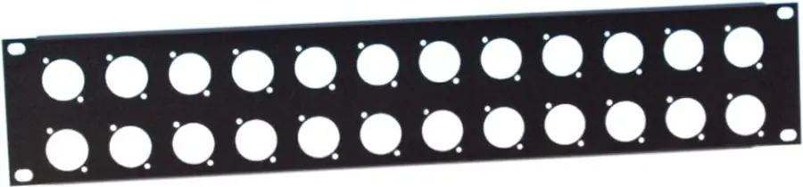 Adam Hall 19" Parts 872214 - Panneau 1 U pour rack 19", profil en U, 24 trous pour embases "D" Expédition Rapide