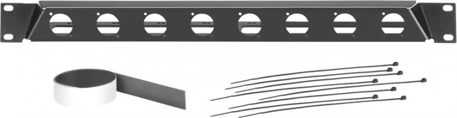 Adam Hall 19" Parts 872230 - Panneau incliné 19" pour 8 embases au format D Achetez Aujourd’hui