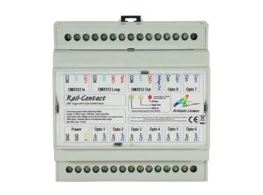 Super Prix ARTISTIC LICENCE &bull; Rail Contact 8 Contact Sec vers DMX512