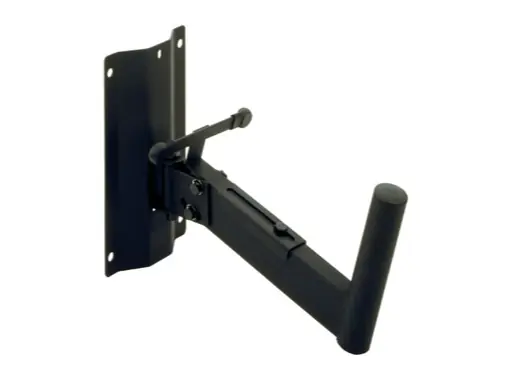 Solde Support mural noir &bull; pour 1 enceinte r&eacute;glable 30kg L 30cm