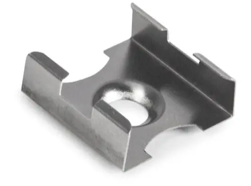 Clip fixation chrome mat pour profil&eacute; gamme SILER - KLUS Achetez Aujourd’hui