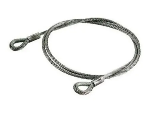 Élingue de levage diamètre 4 mm 250 cm 140 kg cossée manchonnée Dernier Modèle