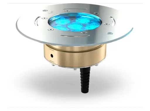 Projecteur immergeable AKHELIOS 6 N FC encastr&eacute; 6 LEDs Full RGBW 25 &deg; IP68 - DTS Must-Have