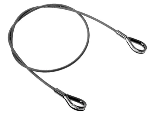 &Eacute;lingue de levage diam&egrave;tre 4 mm 450 cm 140 kg coss&eacute;e ga&icirc;n&eacute;e noire manchonn&eacute;e Expédié Aujourd’hui