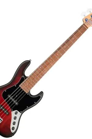 Réduction Sadowsky MetroLine 21-Fret Vintage J/J Bass Alder (5-String, Germany, Morado) - burgundy blackburst transparent satin