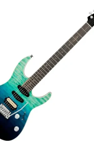 Charvel Pro-Mod Plus Dinky DK24 HSS 2PT EB QM - blue curacao Prix Promo