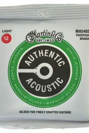 Achat Immédiat Martin MA540S Acoustic Guitar 6-String Set Authentic Silked 92/8 Phosphor Bronze 12-54