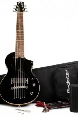 Blackstar Carry-on Travel Guitar Deluxe Pack - jet black Solde